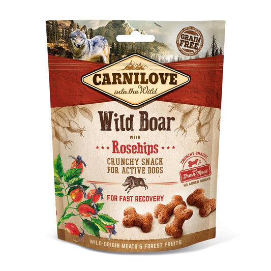 Carnilove Dog Crunchy Snack with Wild Boar and Rosehips packaging.