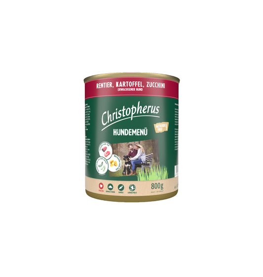 Christopherus Christopherus Hundemenü - mit Rentier, Kartoffel, Zuccini