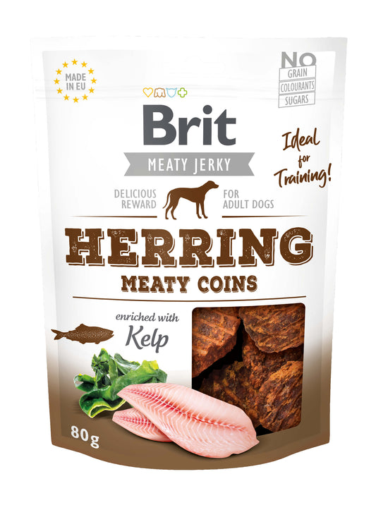 Brit Meaty Jerky - Herring Meaty Coins - Hering + Seetang - Sam & Emma