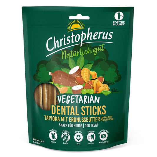Christopherus Vegetarian - Dental Stick - Tapioka mit Erdnussbutter - Sam & Emma