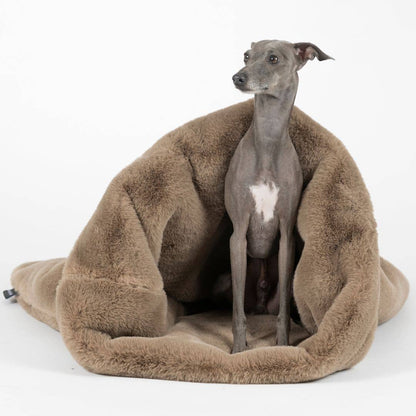 Woofstuff Kuschelschlafsack Fluffy, Taupe